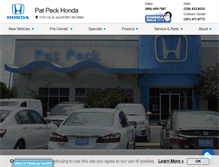 Tablet Screenshot of patpeckhonda.com